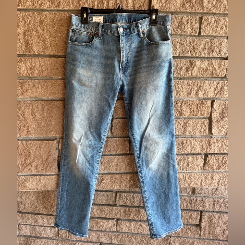 Gap Men’s Straight Leg Jeans 30x30 Medium Blue Wash Denim